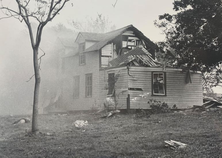 Borden House after the Blue and Gray explosion